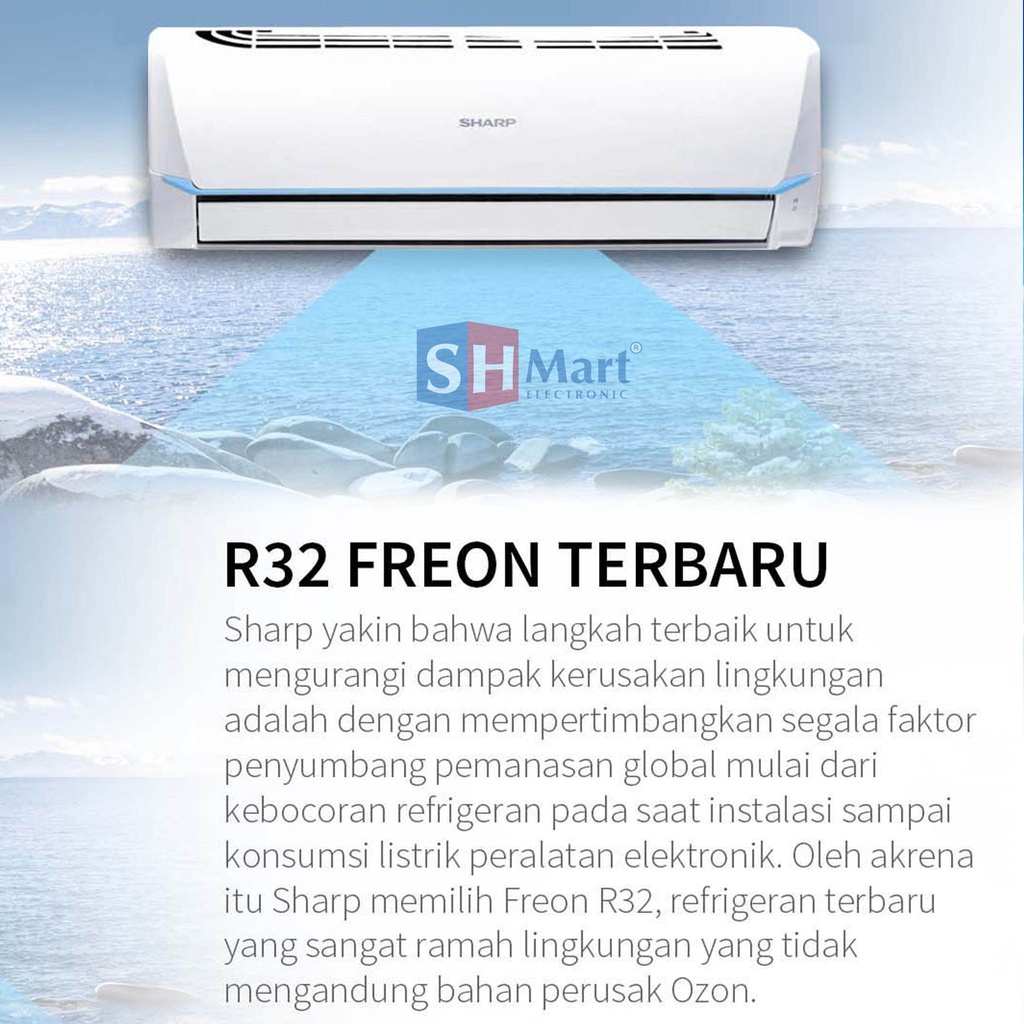 AC SHARP 1/2 PK  AH-AP5SSY / 5SSY PLASMACLUSTER 0,5 PK GARANSI RESMI - UNIT ONLY
