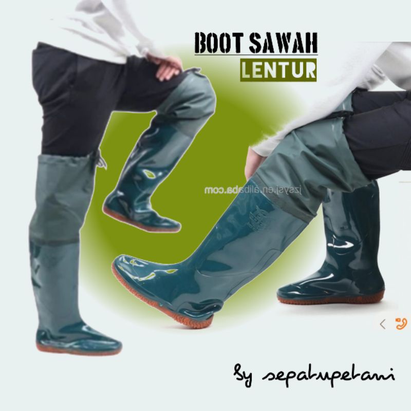 Sepatu Boots Boot Import/Ap Boots/Sepatu Boot Sawah Petani/Sepatu Anti Air Hujan/Sepatu Boot Tinggi Lentur