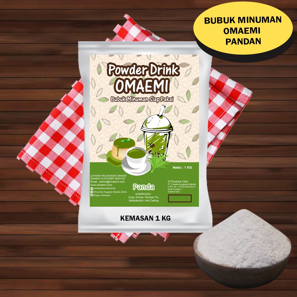 Jual Bubuk Serbuk Minuman Omaemi Rasa Pandan Kemasan Kg Shopee Indonesia