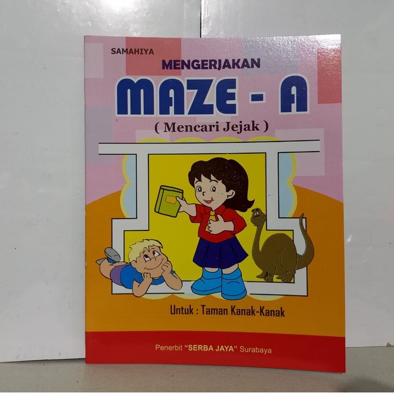 Buku TK Mengerjakan Maze - A Mencari Jejak Serba Jaya