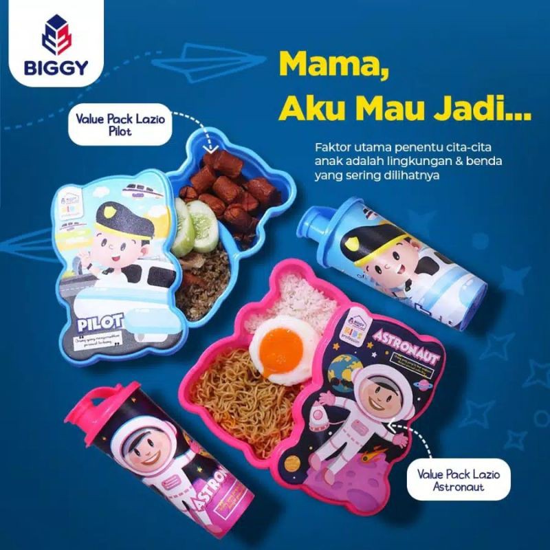 SET KOTAK MAKAN Tempat kotak makan siang anak Lazio
