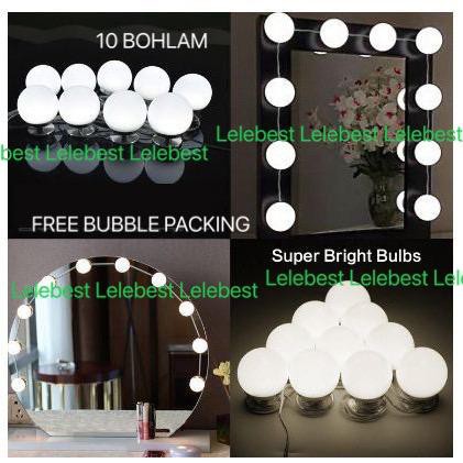 Jual 3 Warna Lampu Led Meja Rias | Lampu Kaca Rias Vanity Mirror Light
