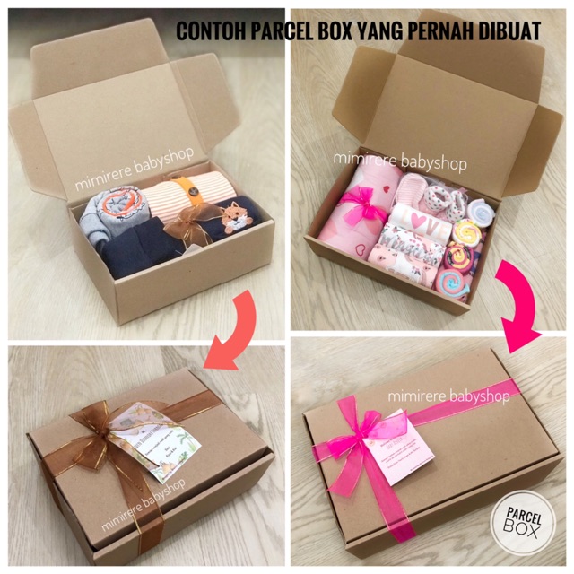 PARCEL BOX - FREE GIFTCARD - Hanya Box dan jasa pembuatan - Make your own parcel Hampersn