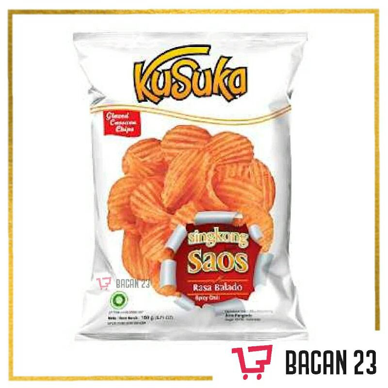 Kusuka Singkong Balado 160gr / Snack Bacan 23 - Bacan23