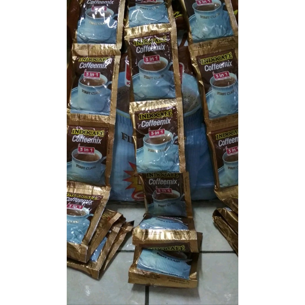 

Kopi indocafe minuman serbuk Coffeemix 3in1 20g RENCENG ISI 10SACHET