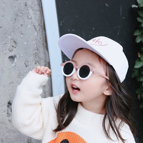 Kacamata Hitam Anak Bulat Motif Leopard Korea Fashion Lucu / Kaca Mata Anak Gradasi Dua Warna / Import Quality Kids Sunglasses / TV-3