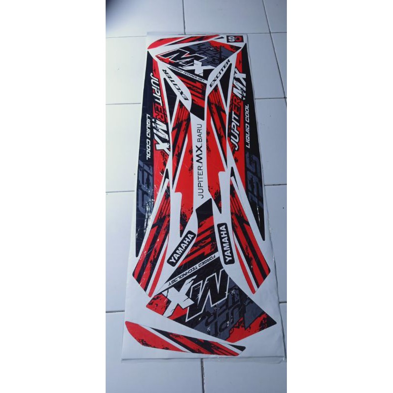 (COD) striping variasi jupiter mx 135 new merah