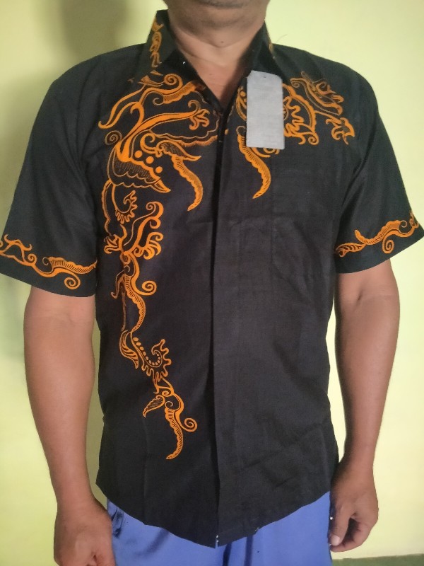 Kemeja Batik Pria Lengan Pendek Black Sweet ( Size  M, L, Xl, Xxl )