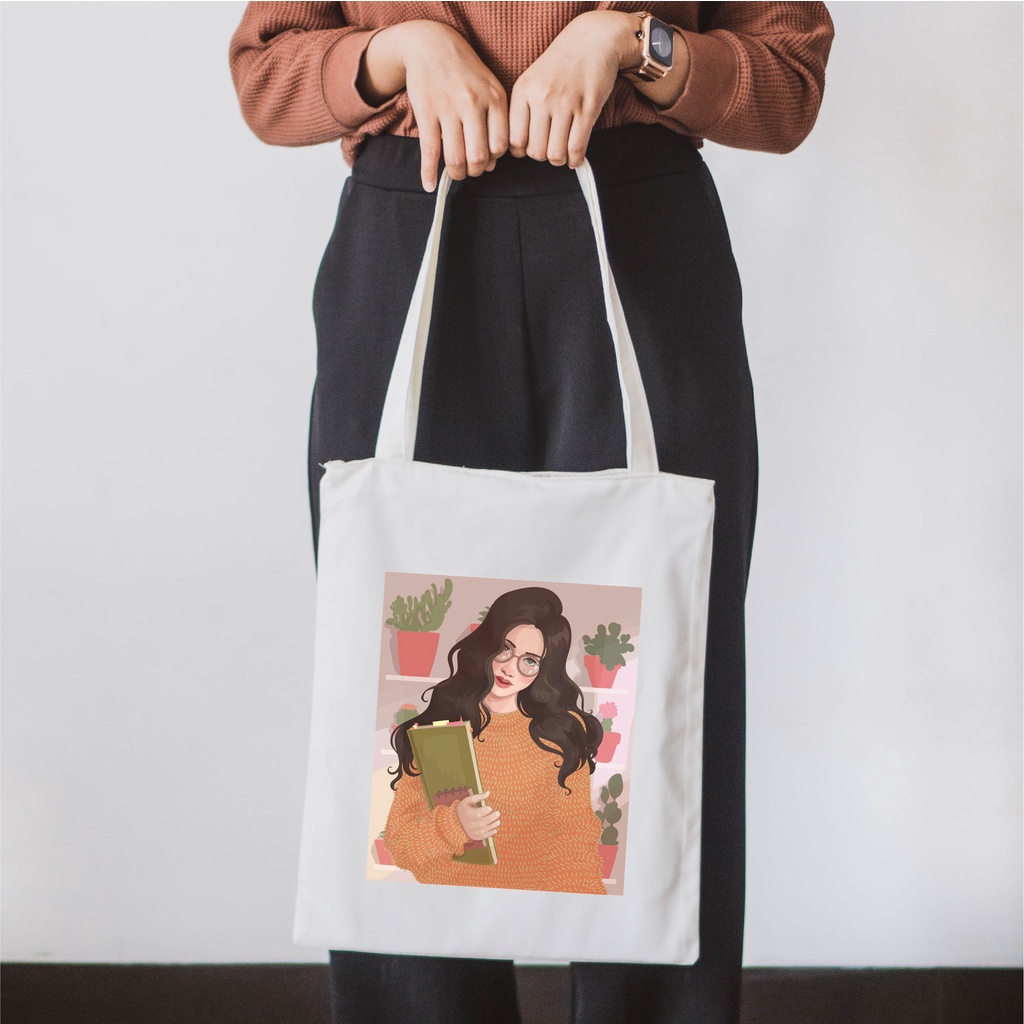 Sevine Totebag Tas Wanita Tote Bag Resleting Custom Vintage Aesthetics - GA