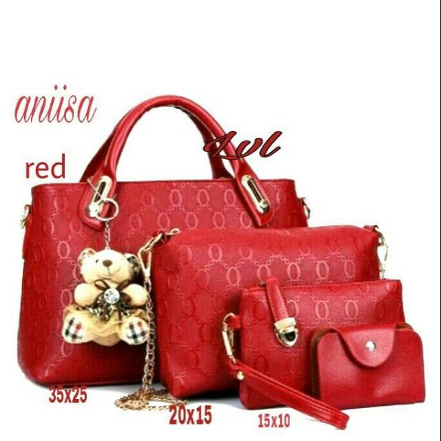 Fashion handbag 4in1 aniisa/fashion wanita /tas handbag 1set murah