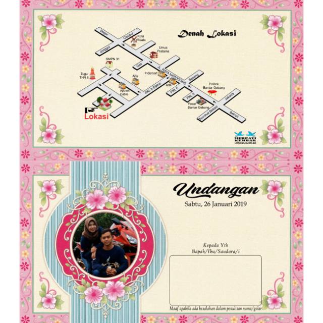 Undangan Murah / Undangan Pernikahan  Erba 2502 plus Foto