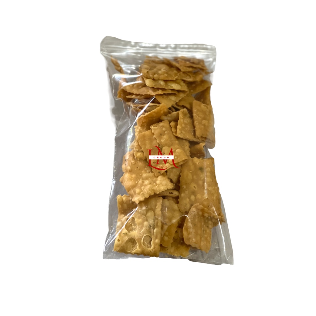 Keripik Bawang Lebar/Pangsit Gurih Snack Kiloan Premium LM @250gr