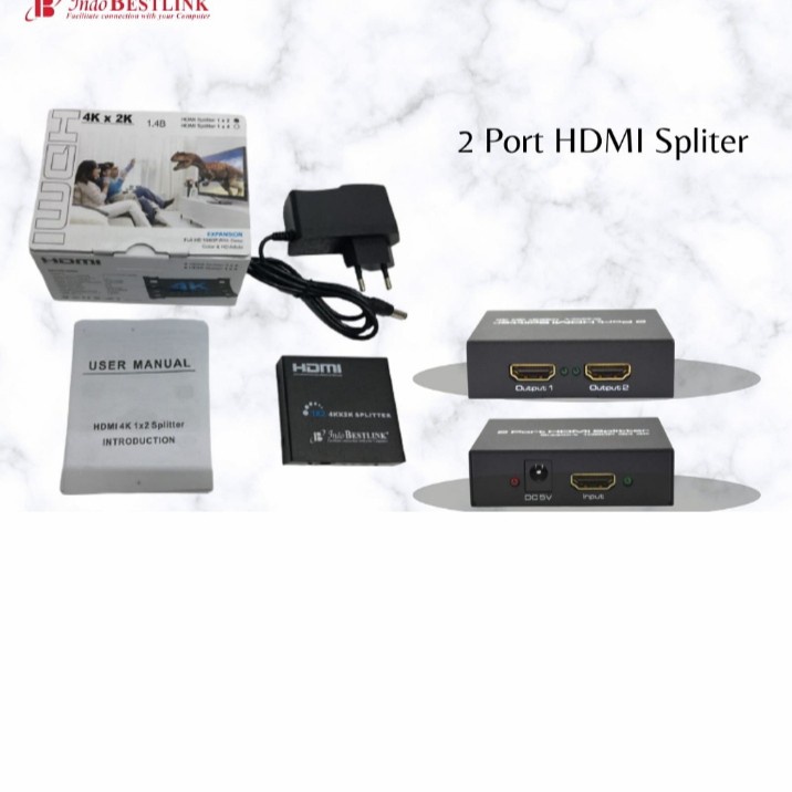 Hdmi Splitter 2 port / hdmi splitter 1 ke 2