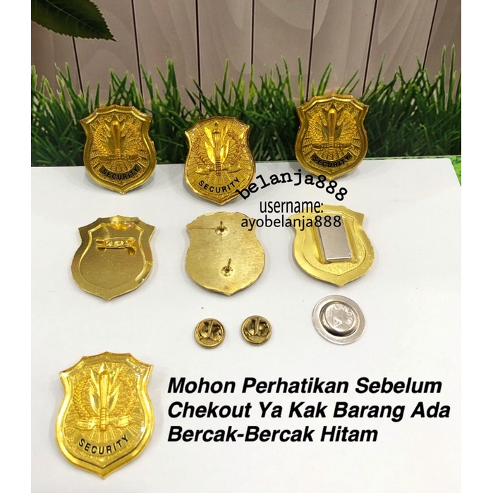 Pin kewenangan security kuning satuan