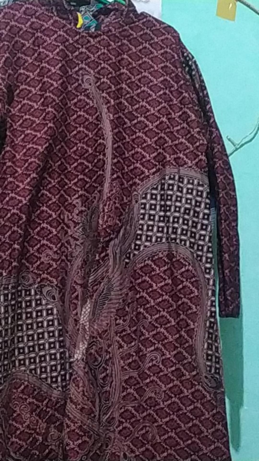 Batik Tunik Shibori Jumputan Terbaru Size S-3l / Hrb026 Yelbor Navbor / Biru Putih