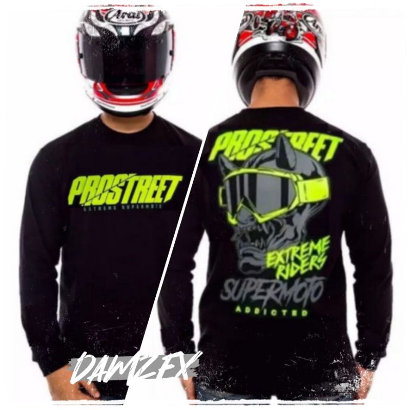 KAOS PROSTREET BAJU PROSTREET T-SHIRT PROSTREET | EXTREME RIDERS | LENGAN PANJANG | NEW | FREE STICK