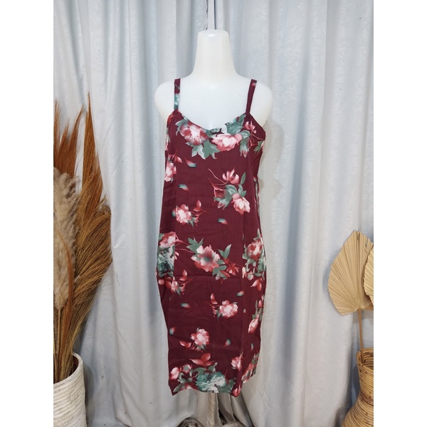 DASTER NARINI TANGGUNG TALI SATU ANEKA MOTIF-Rose Maroon