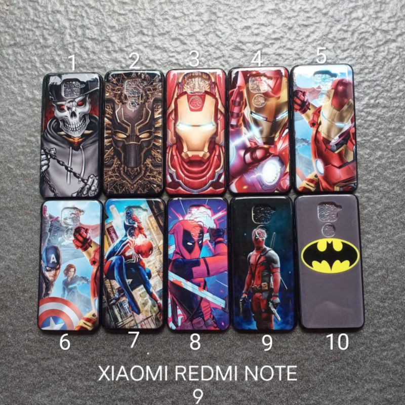 Soft case Xiaomi Redmi note 9 (6 motif) motif gambar karakter cowok softcase softshell softsell