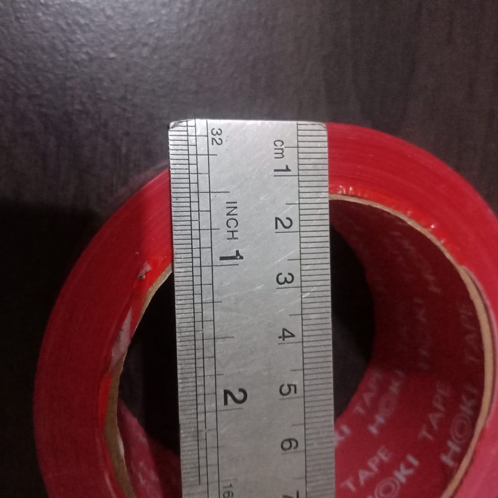 Lakban fragile merah ukuran 48 mm x 100 yard lakban jangan dibanting