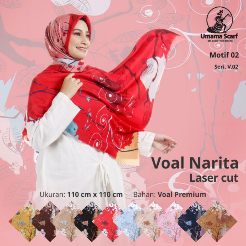 Jilbab Voal Narita Lasercut