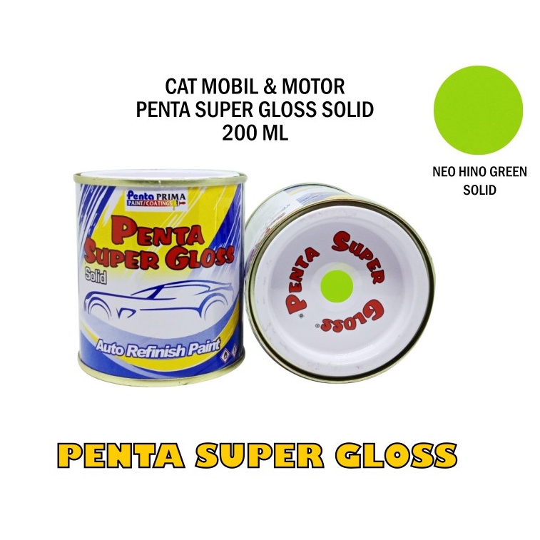 CAT PENTA NEO HINO GREEN 52008 200 gram - penta super gloss green - cat penta hijau - cat hijau hino