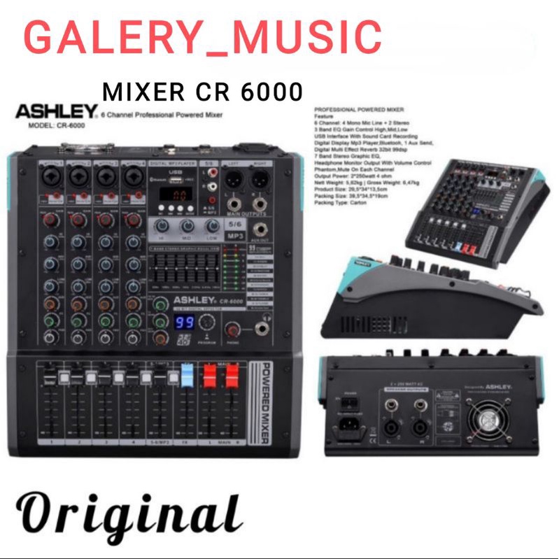 Mixer Audio Ashley CR 6000 - 6 CHANNEL ORIGINAL