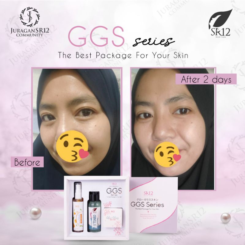 GLOW GLASS SKIN SERIES SR12 / GGS SR12 / PAKET GLOWING BPOM / MENCERAHKAN &amp; MENGHILANGKAN FLEK HITAM