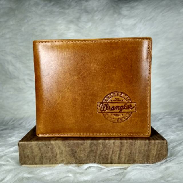 Dompet pria kulit asli Wrangler import levis
