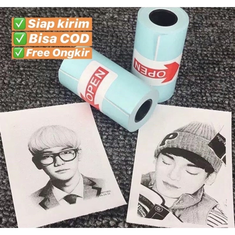 

Sticker Putih Label Thermal Termal Paperang / Peripage A6 57/58x30 Portable Pocket Printer 58MM / Label Kertas Stiker / Label Stiker Continuous Roll Thermal