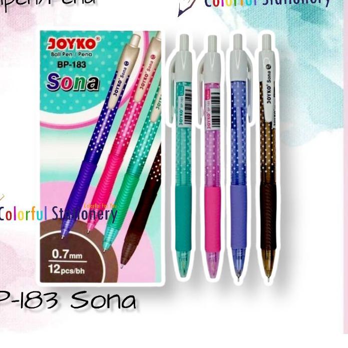 

Ready Banyak Pulpen / Pen / Pena / Ballpoint Joyko Sona BP-183 (12 Pcs) ORD+