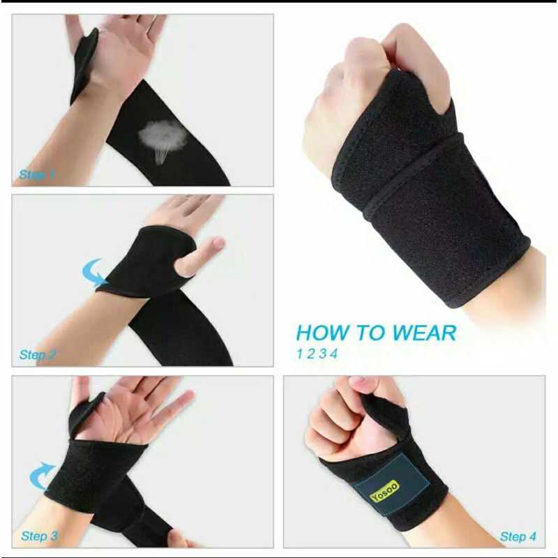 wrist support /wrist band /deker pergelangan tangan