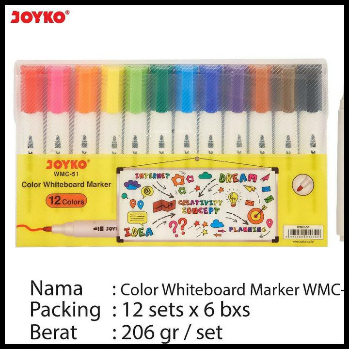 

SPIDOL WHITEBOARD JOYKO WMC - 51 12 COLOR / WARNA