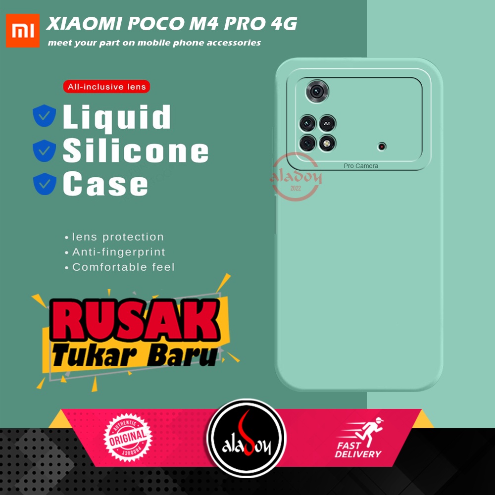 Case Xiaomi Poco M4 Pro 4G 2022 Soft Case Liquid Silicone Pro Camera Premium Casing