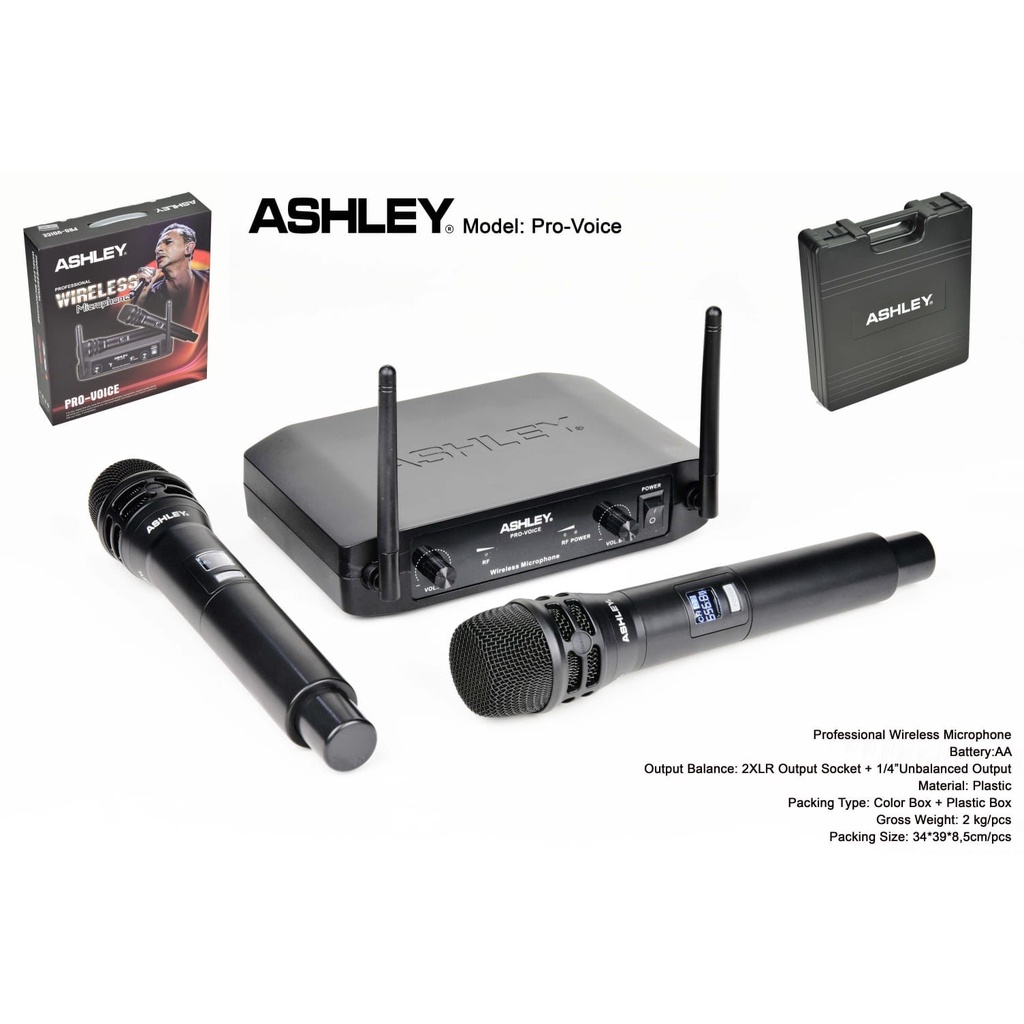 Mic Wireless Ashley Pro Voice ProVoice Original PRO VOICE