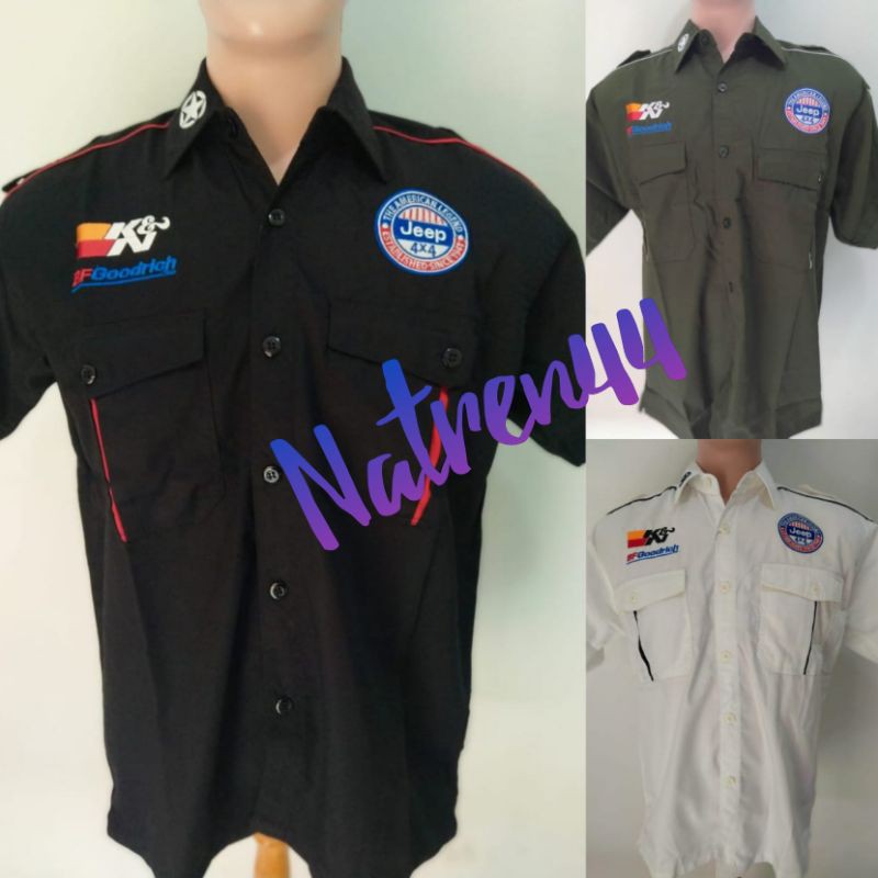 Baju Kemeja Seragam Bordir Otomotif Mobil Jeep