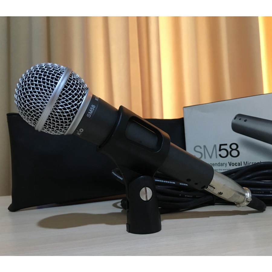 MICROPHONE MIC CABLE MIKROPON MIK KABEL KRUNEL + OSTAN SM58 - 3.5M ORIGINAL ORI BAGUS TERLARIS TERBAIK GARANSI