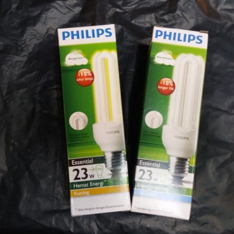 Philips Essential 23Watt Putih/ Kuning (sudah termasuk Bubble Wrap)