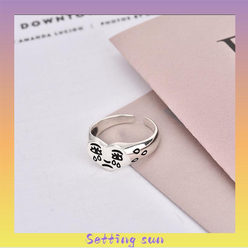 Cincin Wanita Desain Wajah Menangis Kreatif Untuk Malam / Club / Hadiah TN TN