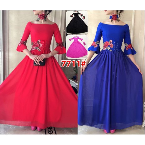 7711# maxi dress fashion import/bau muslim import murah