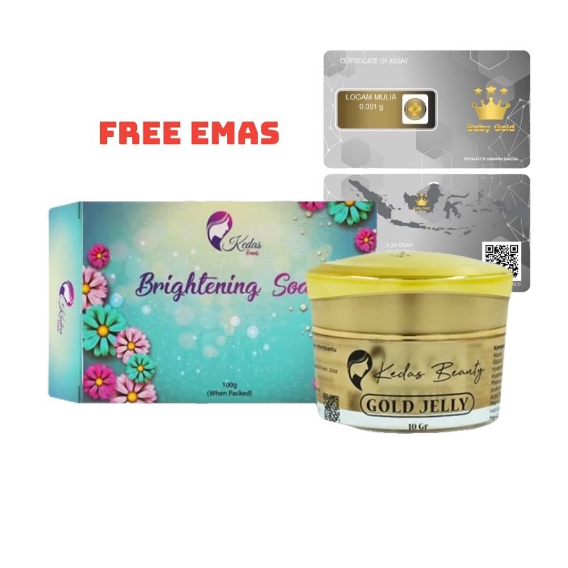 SABUN KEDASBEAUTY ORIGINAL/SABUN/SABUN KEDASBEAUTY/SABUN ORIGINAL/KEDASBEAUTY/KEDASBEAUTY ORIGINAL-PAKET WAJAH + EMAS