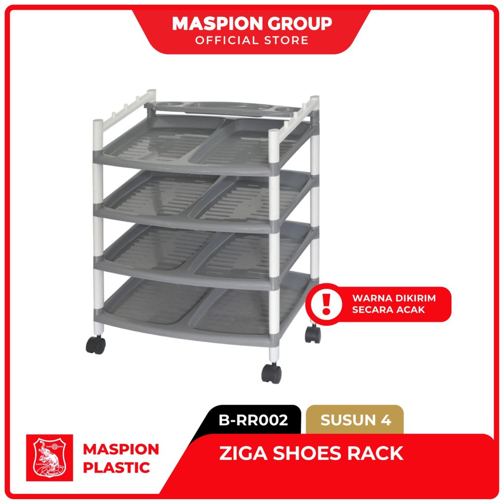 MASPION Ziga Shoes Rack S.4 / Rak Sepatu Ziga 4 Tingkat B RR002