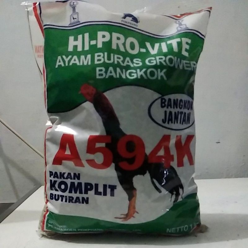 PAKAN AYAM JUARA A594 K DARI PRODUK CHAROEN POKPHAND BERAT 1 KG