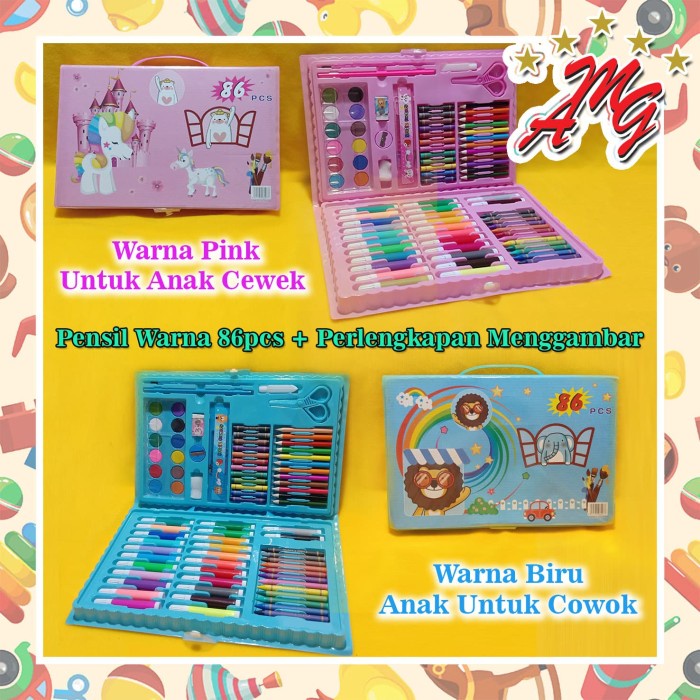 

Bagus Colouring Set 86 Pcs Pensil Warna Crayon Set Stationary Kado Anak Terbatas