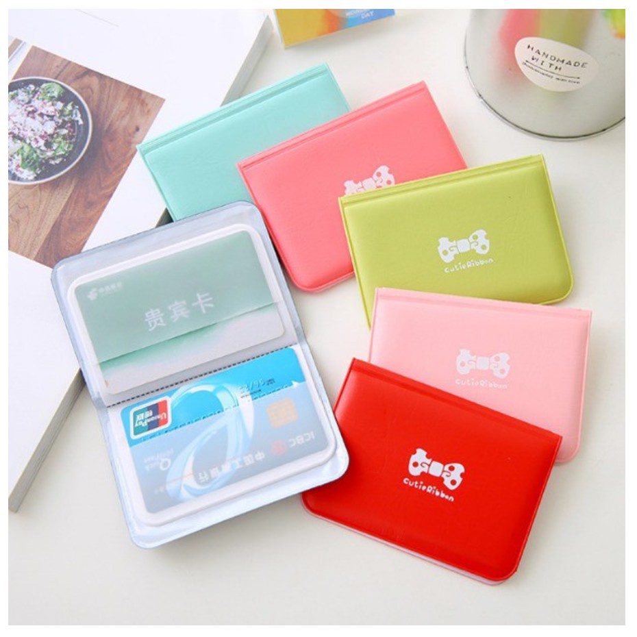 BAJ DOMPET KARTU MURAH MINI CANTIK PITA CUTIE RIBBON 12 CARD HOLDER SOUVENIR KOREA BO TF041