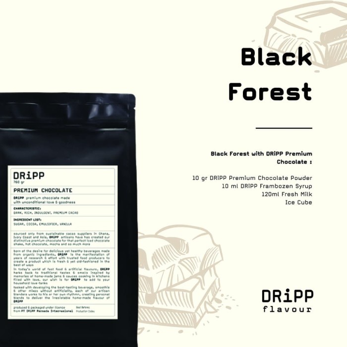 

MINUM-SIAP-DRINK-TO-READY- DRIPP PREMIUM CHOCOLATE POWDER ( COKLAT BUBUK ) -READY-TO-DRINK-SIAP-