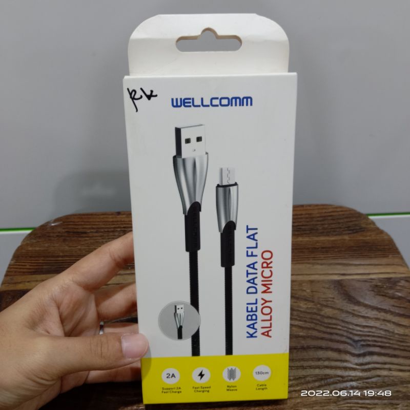 KABEL CHARGER WELLCOMM ALLOY MICRO SUPPORT FASTCHARGING