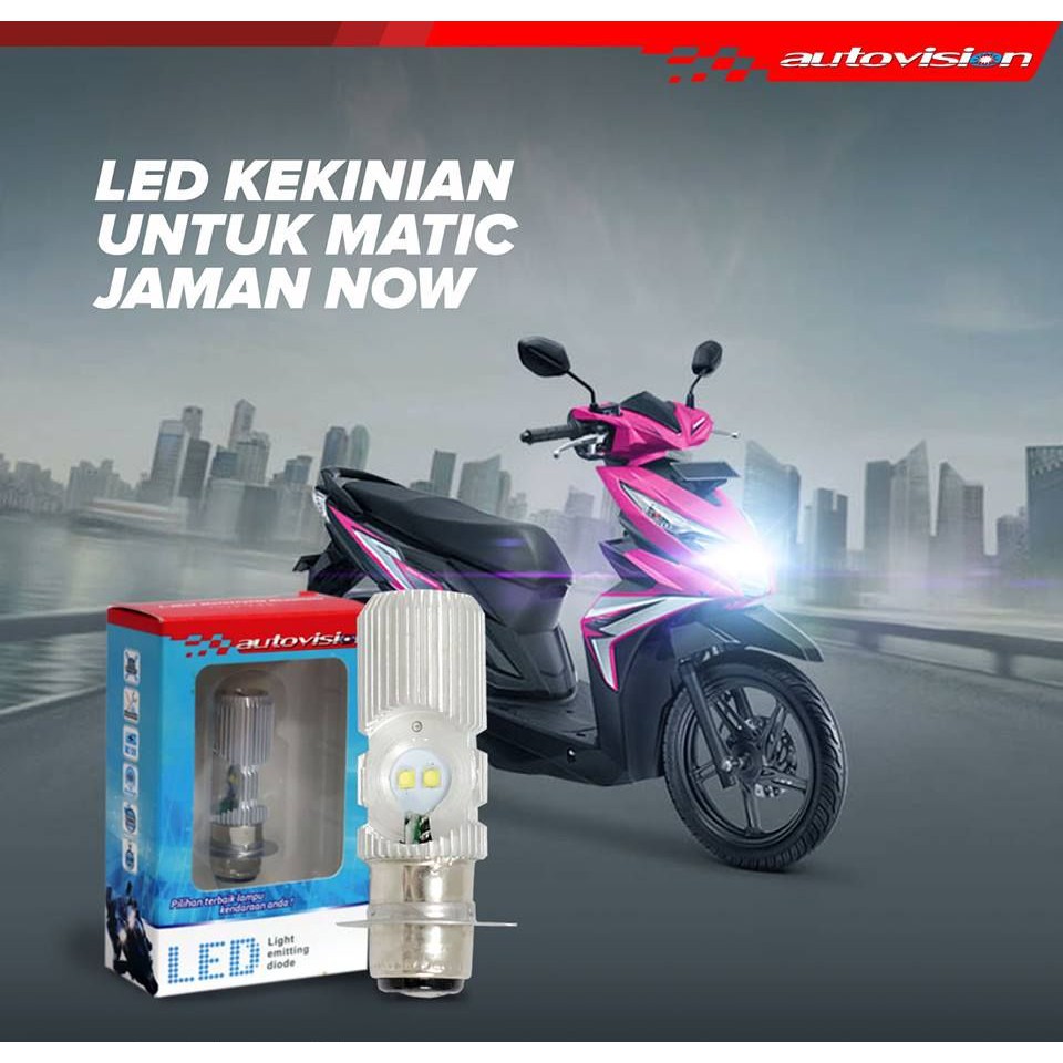 Lampu LED Motor AUTOVISION SPIN Bohlam Cahaya Putih RZ1 Garansi 6 Bulan Shopee Indonesia