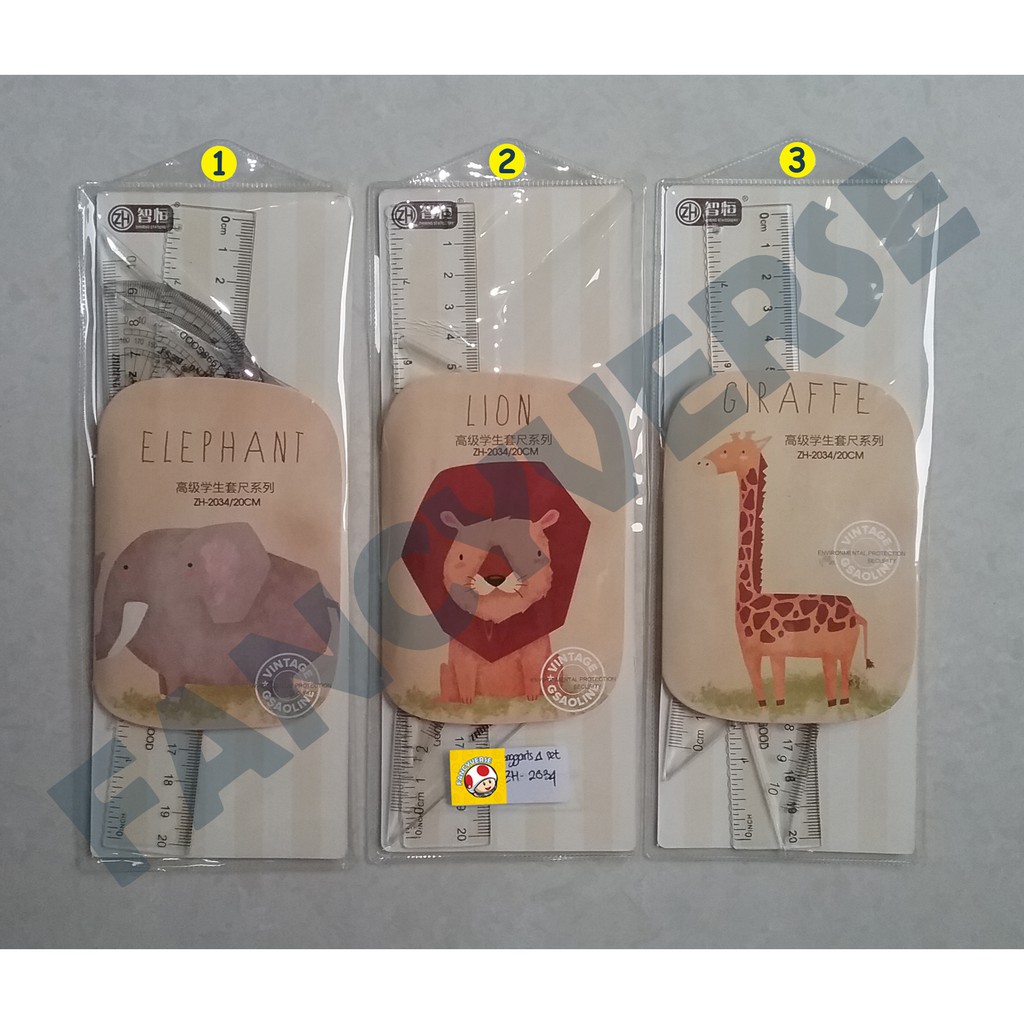 

Penggaris Segitiga Busur ZH-2034 / Ruler Set
