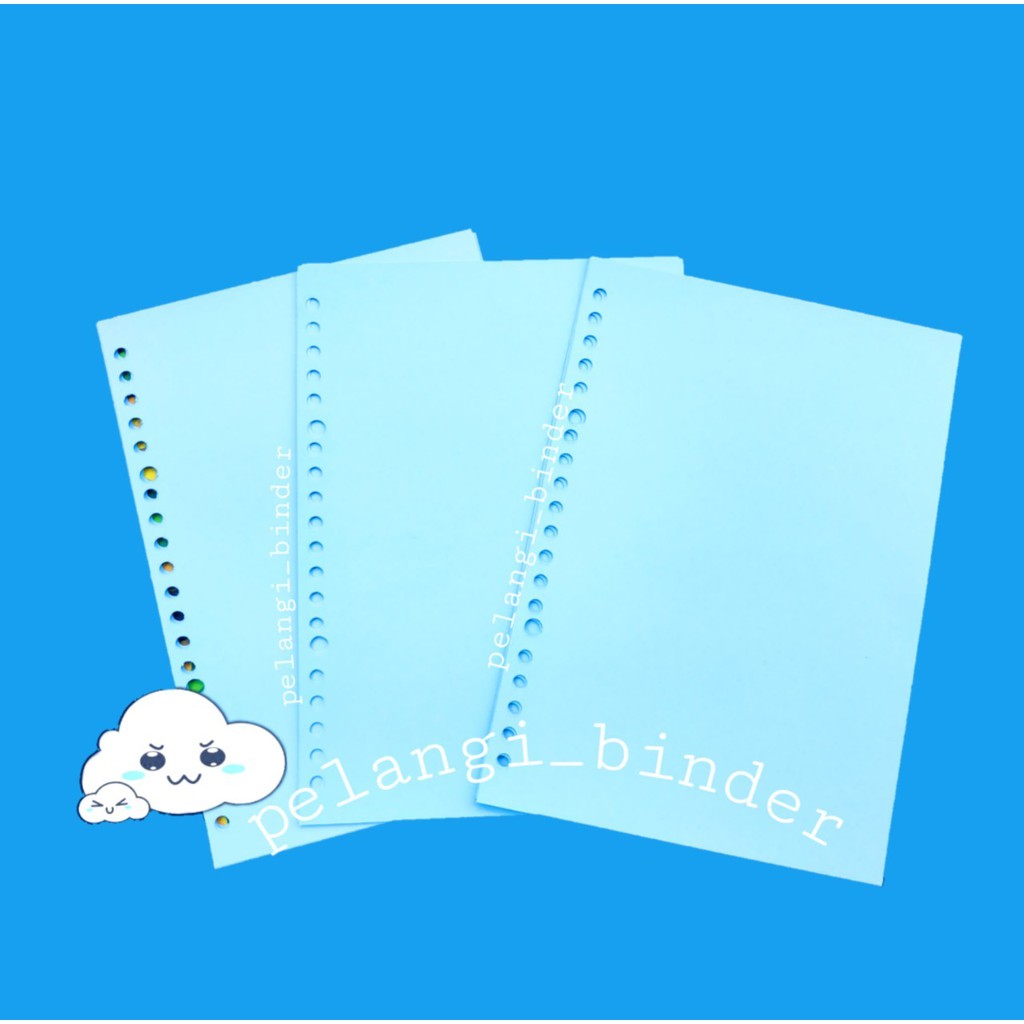 

Isi loose leaf binder polos warna biru