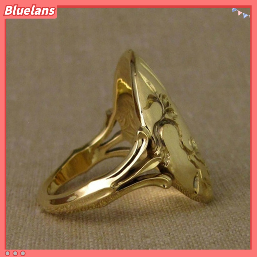 Bluelans Cincin Tunangan Desain Burung Dan Bunga Gaya Vintage Untuk Wanita